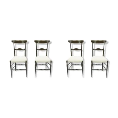 Set de 4 chaises Campanino - noyer