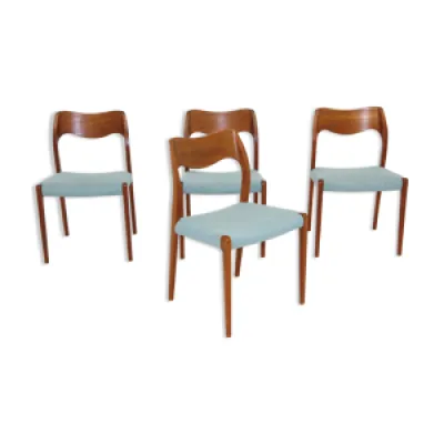 Set de 4 chaises en palissandre - model niels
