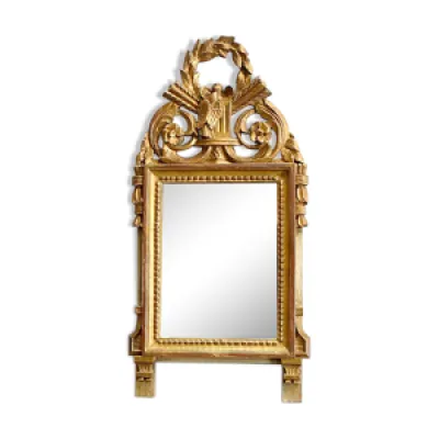 Miroir en bois doré, - 60x30cm