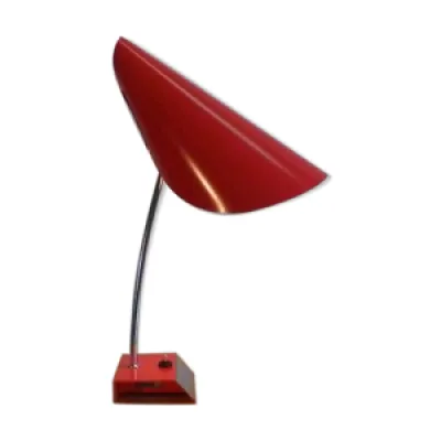 Lampe de bureau rouge - hurka 1960