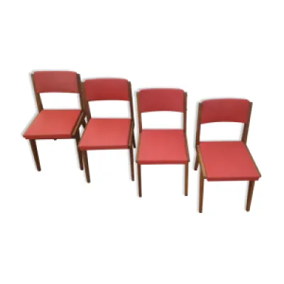 ensemble de quatre chaises - 1950