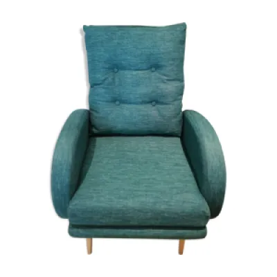fauteuil scandinave bleu
