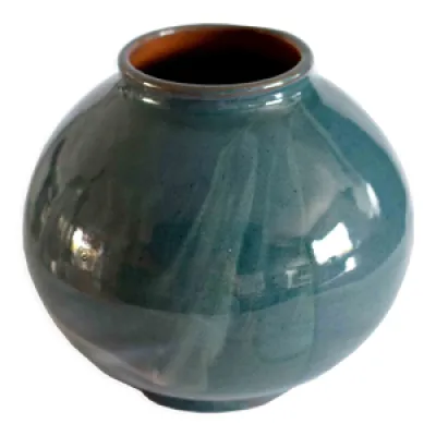 Vase boule en céramique - bleu