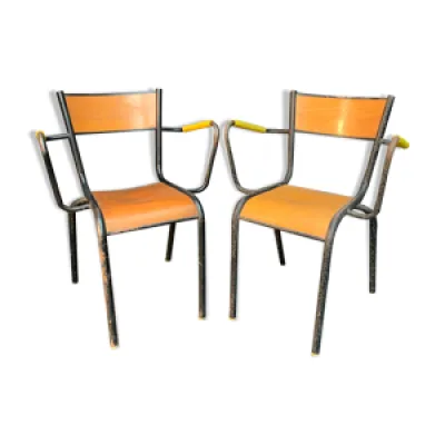 paire de fauteuils d’école - 1950