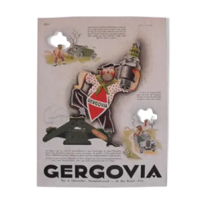 Affiche pub bougies Gergovia - 1933