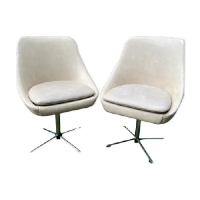 paire de fauteuils coques - design 1970