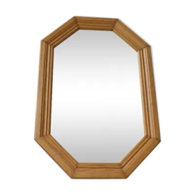 Miroir en bois chêne - 80s
