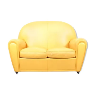 Canapé Poltrona Frau - cuir jaune