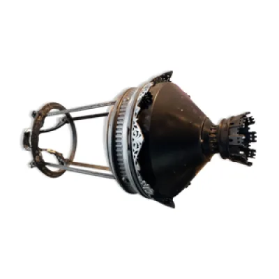 XXL Lampe lanterne suspension - fonte