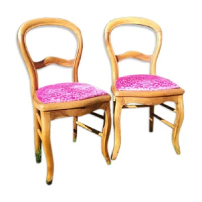Paire de chaises Louis-Philippe - refaites neuf