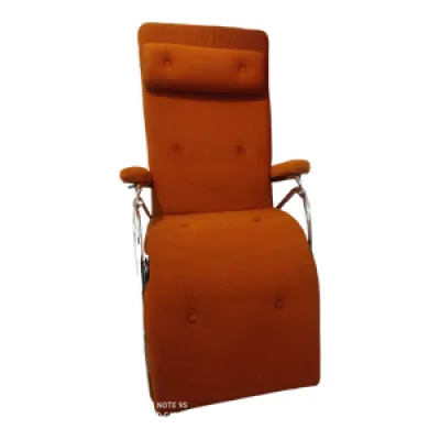 Chaise longue lama chrome - tissu velours