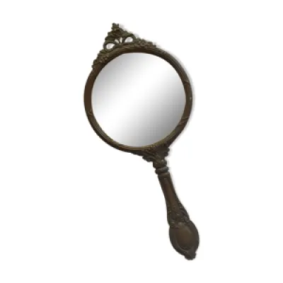 Ancien miroir à main - bronze