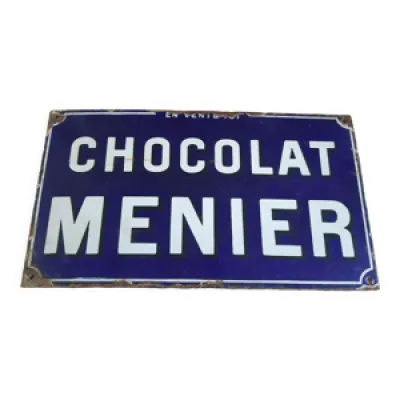 Plaque émaillée chocolat - menier