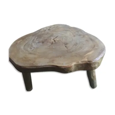 Table basse tronc orme - massif