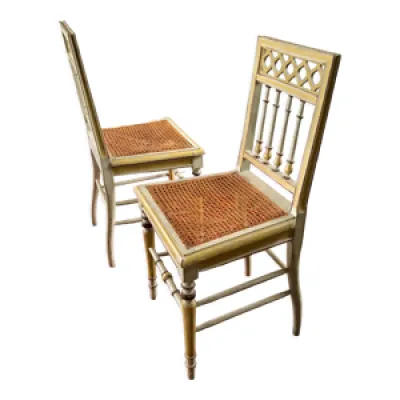 paire de chaises cannées - style