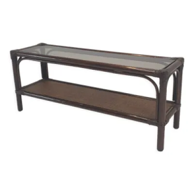Table basse italienne - bambou rotin
