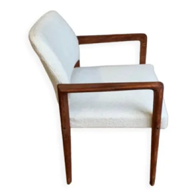 fauteuil Mid Century - bois tissu