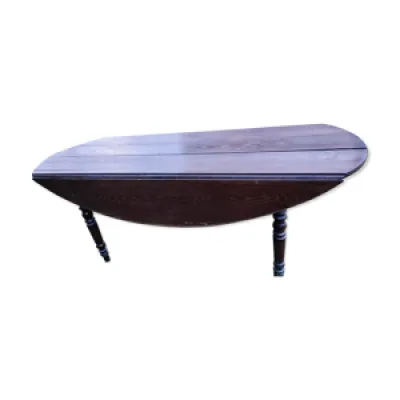 Table à volets en chêne - ovale
