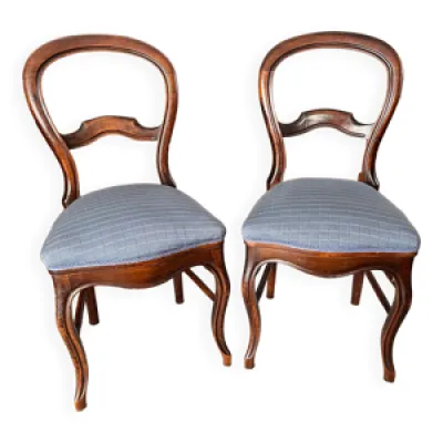 Lot de 2 chaises style - louis philippe