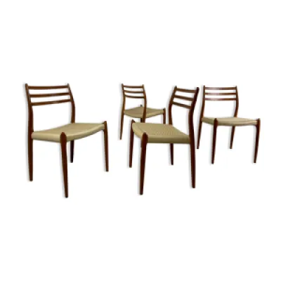 Lot de 4 chaises modèle - 1960