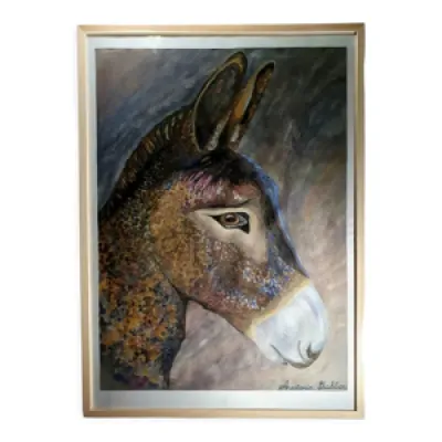 Tableau portrait âne