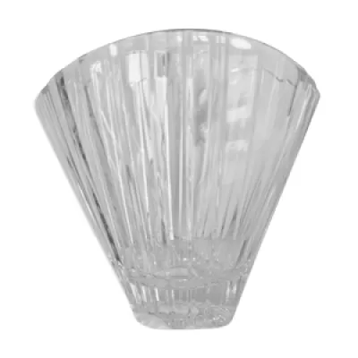 Vase éventail en cristal,