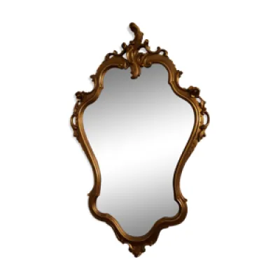miroir Louis XV rocaille - bronze bois