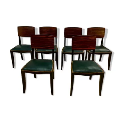 6 chaises en ebène de - art