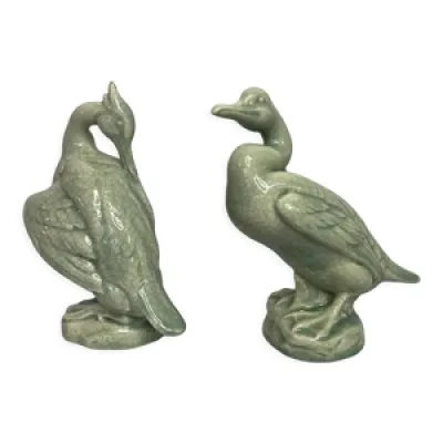 Paire cormorans céramique - 1940