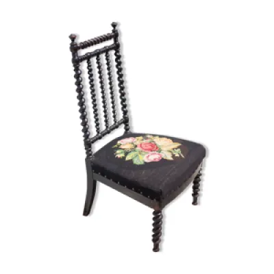 chaise Napoleon III en - tapisserie