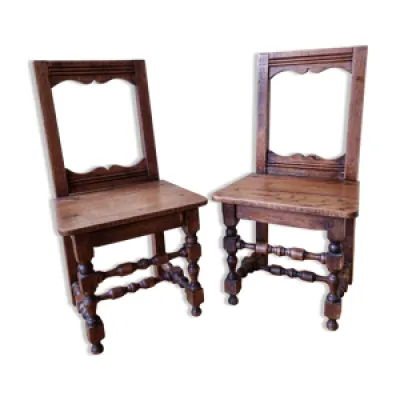 Paire de chaises d'enfants - anciennes bois