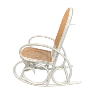 Rocking chair ancien - blanche patine