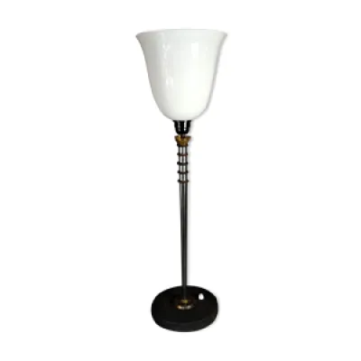 Lampe de table style - 1950 opaline