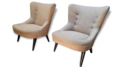 Paires de fauteuils années - 50