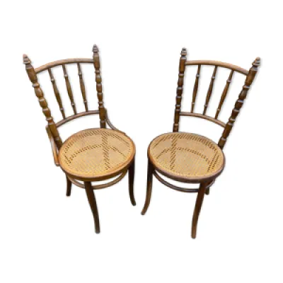Paire de chaises bistrot - fischel bois