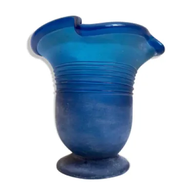 Vase verre de murano - bleu 70