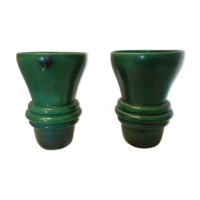 Vases en céramique émaillée - vert