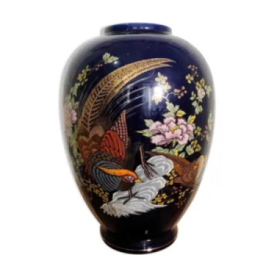 Vase chinois motifs oiseaux