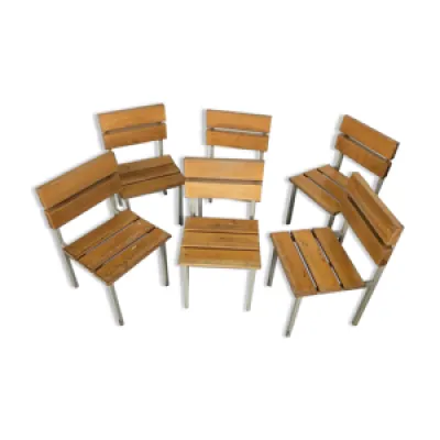 Suites de 6 chaises en - bois fer