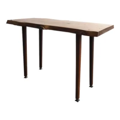 table basse brutaliste - massif bois