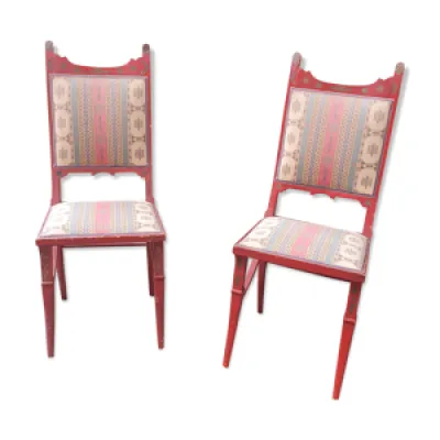 Ancienne paire de chaises - orientale