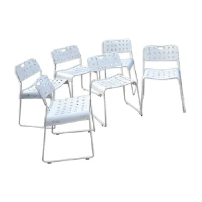 Lot de 6 chaises blanches