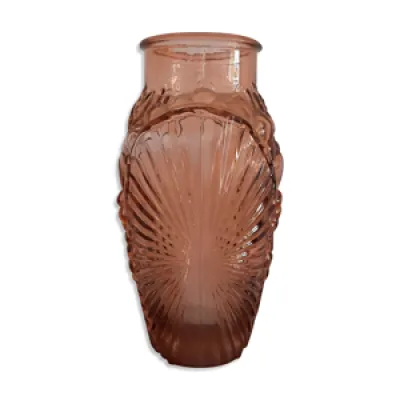 Vase Art Déco aux fruits, - verre vers