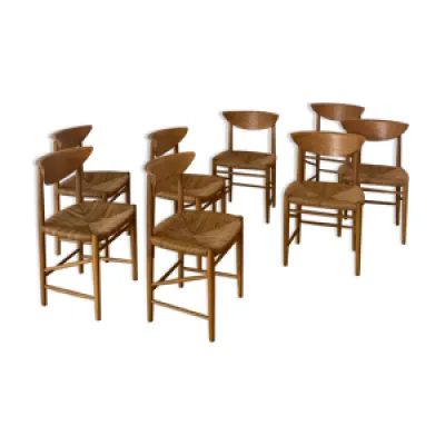 Ensemble de 8 chaises - hvidt nielsen