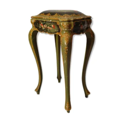 Table coffret style Louis - peint bois
