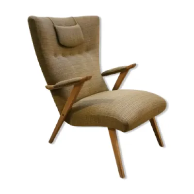 Fauteuil Zig Zag scandinave - taupe