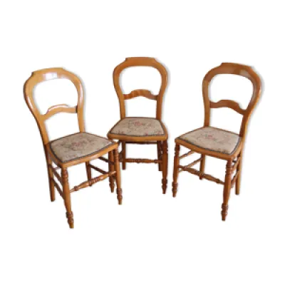 3 chaises Louis-philippe