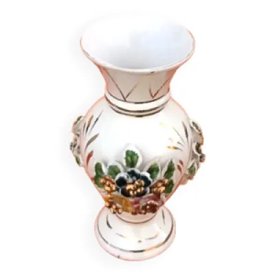 Vase balustre  céramique - dorure