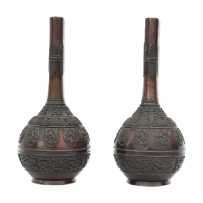 Paire de vases en bronze - chine
