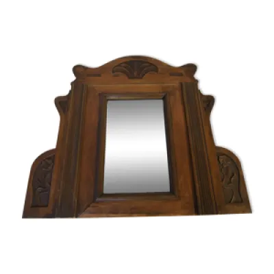 Ancien miroir fronton - bois